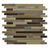 Jeffrey Court, Inc. Elegant Trail Pencil 12 Inch x 12 Inch Glass/Slate Mosaic Wall Tile (10 Sq...