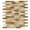 Jeffrey Court, Inc. Sunwashed Mini Brick 10 Inch x 12 Inch Glass/Stone Mosaic Wall Tile - Per Tile