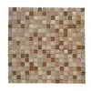 Jeffrey Court, Inc. 5/8 Inch x 5/8 Inch Warm Topaz with Metal Glass Mosaic Wall Tile (1...