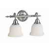 World Imports Satin Nickel 2-Light Bath Bar