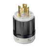 Leviton 30 Amp Locking Plug 125V, Black And White