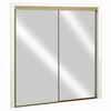 KINGSTAR 60 X 80 STEEL BRIGHT GOLD FRAMED TOP ROLL SLIDING MIRROR DOOR