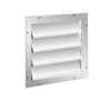 Master Flow 20 inch x 20 inch White Gable Louver - Aluminum Automatic