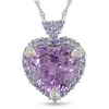 Diamore 3¼ ct. t.w. Amethyst Pendant with Tanzanite in 10k White Gold