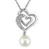 Diamore 7-7½mm Freshwater Pearl & Diamond Accent Pendant, 10k Gold