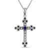 Diamore ¼ ct. t.w. Sapphire & Diamond Accent Pendant, 10k Gold