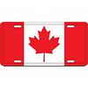 Canadian Flag Stamped License Place