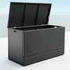 Deck Storage Box Dark Grey Wicker