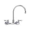 American Standard Heritage Wall-mount Sink Kitchen Faucet with Metal Lever Handles in Chrome
