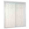 KINGSTAR 48 X 80 Steel Bright White Framed Top Roll Panel Sliding Door