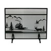 Muskoka Canadiana Fireplace Screen, Matte Black Finish