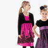 Jessie Girl®/MD Flocked Taffeta Holiday Border Dress with Bolero