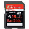 Sandisk 16GB Class 10 Extreme SDHC Memory Card