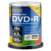Aleratec 100-Pack 16X 4.7GB LightScribe DVD+R Spindle - Multi-Colour