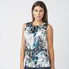 ATTITUDE®/MD JAY MANUEL Hammered Silk Printed Sleeveless Top