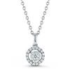 Round Diamond Necklace (.30 ctw) 14kt White Gold