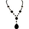 Black Onyx Bezel Drop Necklace 14 kt Yellow Gold