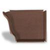 Peak Aluminum Gutter 5 Inch Right Hand End Cap - Brown