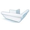 Peak Aluminum Gutter 5 Inch Outside Corner Box Mitre - White