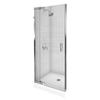 Kohler Purist Frameless Pivot Shower Door in Bright Silver