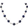 Lapis Lazuli & Freshwater Pearl Necklace 14kt Yellow Gold