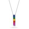 Multi-Colour Sapphire Necklace 14kt White Gold