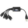 ALERATEC - DT SB 4PORT HIGH SPEED FLEXIBLE USB2.0 HUB WITH SPLITTER CABLE