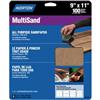 Norton MultiSand 9 inch x11 inch Sanding Sheets Medium-100 grit 5 pack