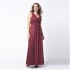 Jolie(TM/MC)Jolie petite Empire Cut Peau de Soie Formal Gown with Beaded Chiffon Front