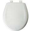Bemis Round Solid Plastic Toilet Seat with Whisper Close with Easy Clean & Change Hinges an...