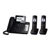 Panasonic 3-Handset DECT 6.0 Cordless/Corded Phone With Answer Machine (KXTG6672B)