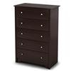 South Shore Vito Collection 5-Drawer Chest (3119035) - Chocolate