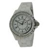 Continental Geneve® 40 mm White Ceramic Watch With White Baguette