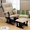 Charlotte Locking Glider with Ottoman