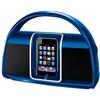 GPX BI100BU Portable AM/FM Radio With iPod Dock, Blue
