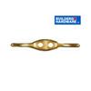 BUILDER'S HARDWARE 2-1/2" Bright Brass Rope Cleat