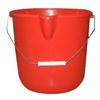 12L Red Plastic Utility Pail, with Spout