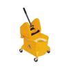 MARINO 30 Quart 3" Casters Yellow Mop and Wringer Bucket