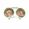 227mL Stainless Steel Double Pet Dish, with Stand
