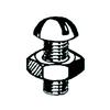 HOME BUILDER 100 Pack 1/4" x 1-1/4" Zinc Plated Round Stove Bolts, with Nut