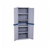 17" x 25" x 70" Gray/Blue Storage Cabinet
