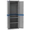 23" x 25" x 70" Grey Blue Storage Cabinet