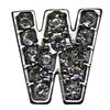 FouFou Dog Crystal Letter 'W' Slider Charm - Clear