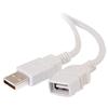 Cables To Go 2m (6.5 ft.) USB A Male To A Female Extension Cable - White