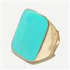 Nevada®/MD Rectangular Sea Green & Gold Ring #11184