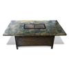 Paramount Maui Wicker & Natural Stone Gathering Table And Gel Fuel Firepit