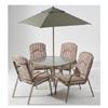 INSTYLE OUTDOOR 6 Piece Steel Madison Dining Set, with Cushions