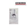 HOME BUILDER 36" x 80" Mirror White Sliding Door