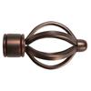 LEVOLOR 48"-84" 5/8" Oil Rubbed Bronze Cage Ball Curtain Rod Set