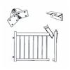 REGAL IDEAS 4' White Aluminum Basket Weave Gate Picket Railing Package